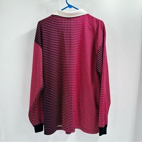 Official Sports Men's XL Hot Pink and Black LOng Sleeve Polo Shirt - Picture 6 of 9